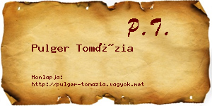 Pulger Tomázia névjegykártya
